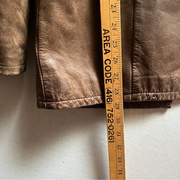 Vintage MIX leather ranch oversized jacket Sz L - Picture 12 of 14